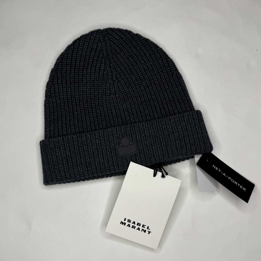 Isabel Marant Anthracite Gray Knit Beanie